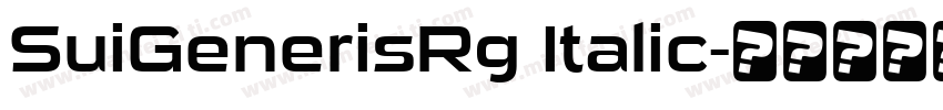 SuiGenerisRg Italic字体转换